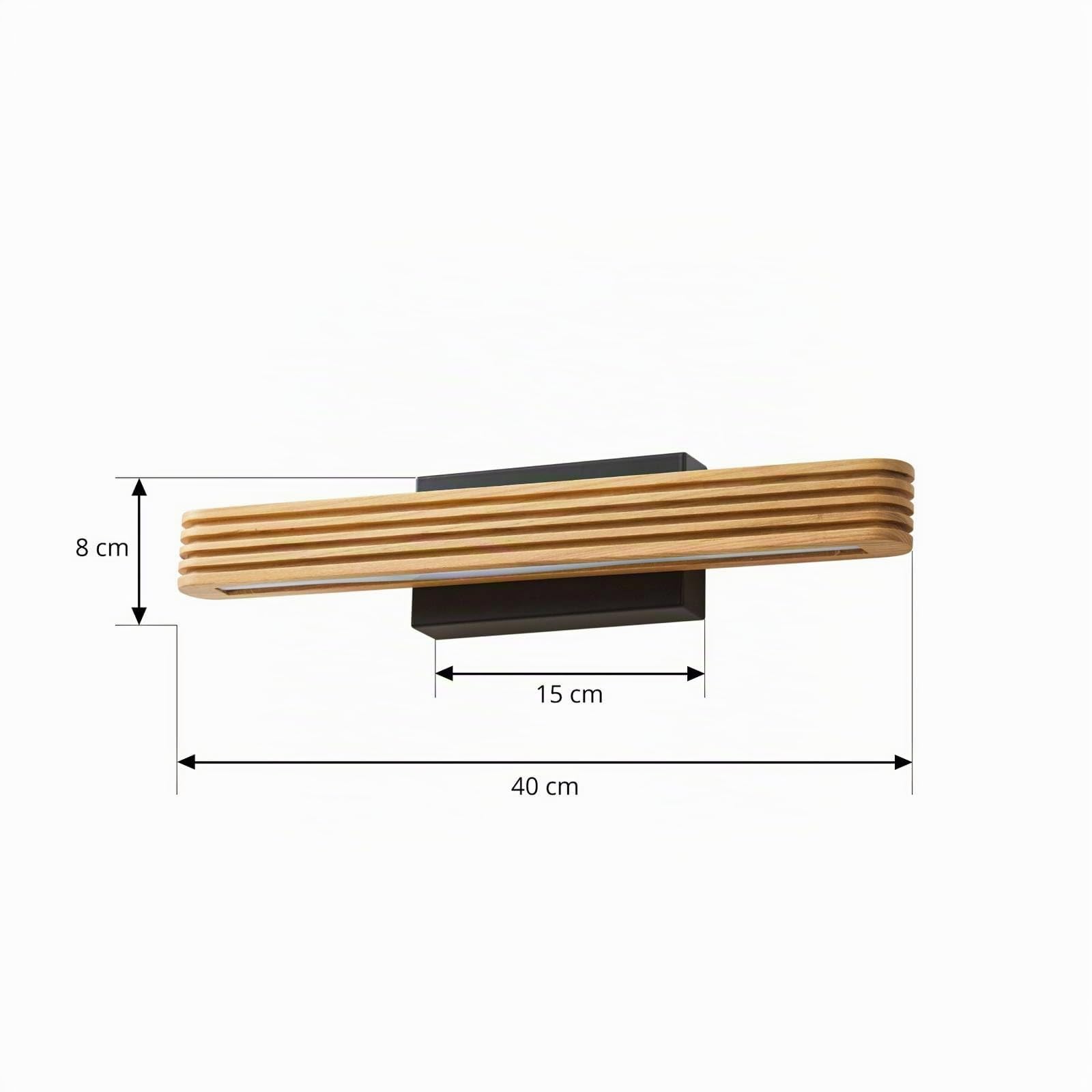 Lucande LED Wandleuchte, Wandlampe Innen Lieske (Modern) aus Holz (1 flammig) - Wandleuchten Wandstrahler Wandbeleuchtung Schlafzimmer/Wohnzimmer Wohnzimmerleuchte