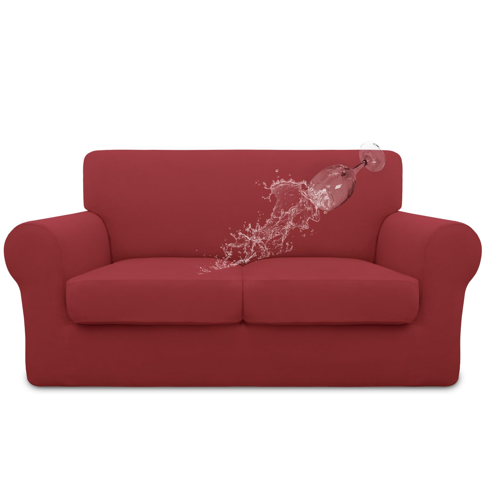 Easy-Going Waterproof 3-Piece Loveseat Cover Couch Covers for Sofa