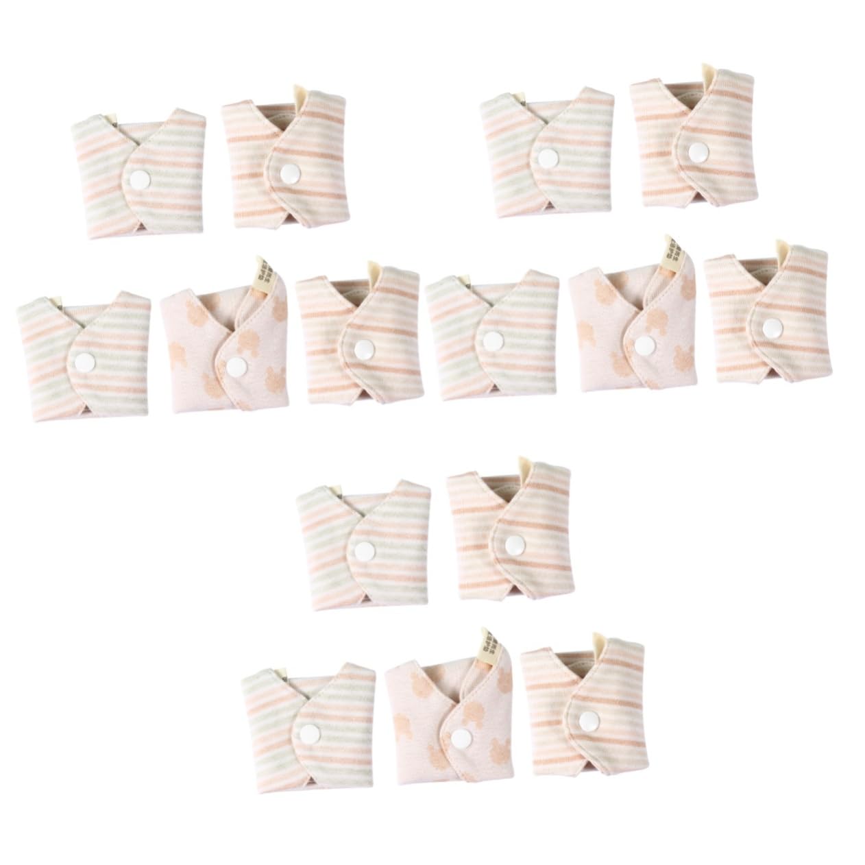 NOLITOY 15piezas Toallas Menstruales Reutilizables De Algodón Orgánico Súper Absorbentes y Lavables Patrones Aleatorios Para Mujeres Ciclo Menstrual o Postparto