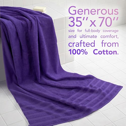 Image of American Soft Linen 100% Cotton Luxury Turkish Towels, 2PC 35x70 Bath Sheet | Soft Absorbent Quick Dry OEKO Tex Standard 100 Certificated Durable Machine Washable Breathable Premium Hotel Quality