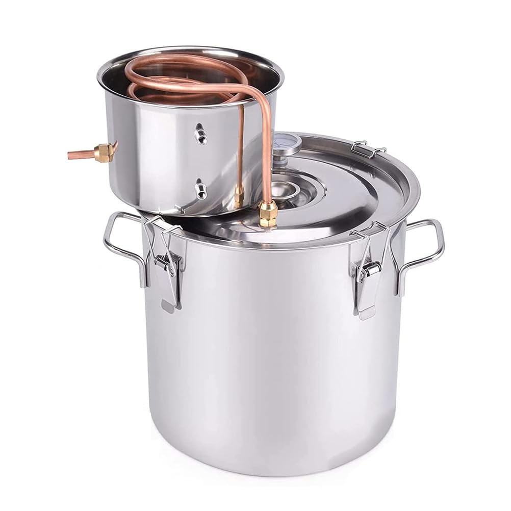ANZAGA Heimbrennerei-Ausrüstung DIY ätherisches Öl aus Kräutern, Pflanzen und Blumen,12 l/3 gal