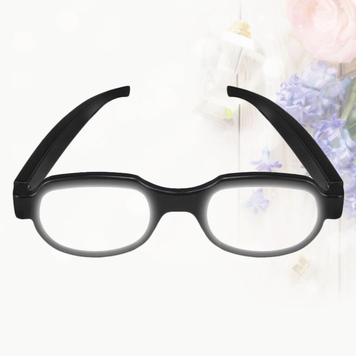 Gafas Diseño Novedoso y Ligero Negras LED Luminosas de Plástico Carga USB Recargable Color Aleatorio para Fiestas y Fotos en Casa