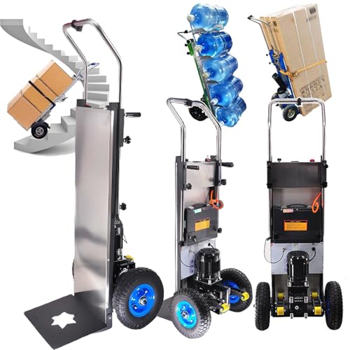 HDaspijh Carretilla EléCtrica De Mano De 1200 W, Carro EléCtrico para Subir Escaleras, Capacidad De Carga (400 Kg), BateríA ExtraíBle (48 V/36 Ah), con Motor Sin Mantenimiento/Sin Escobillas