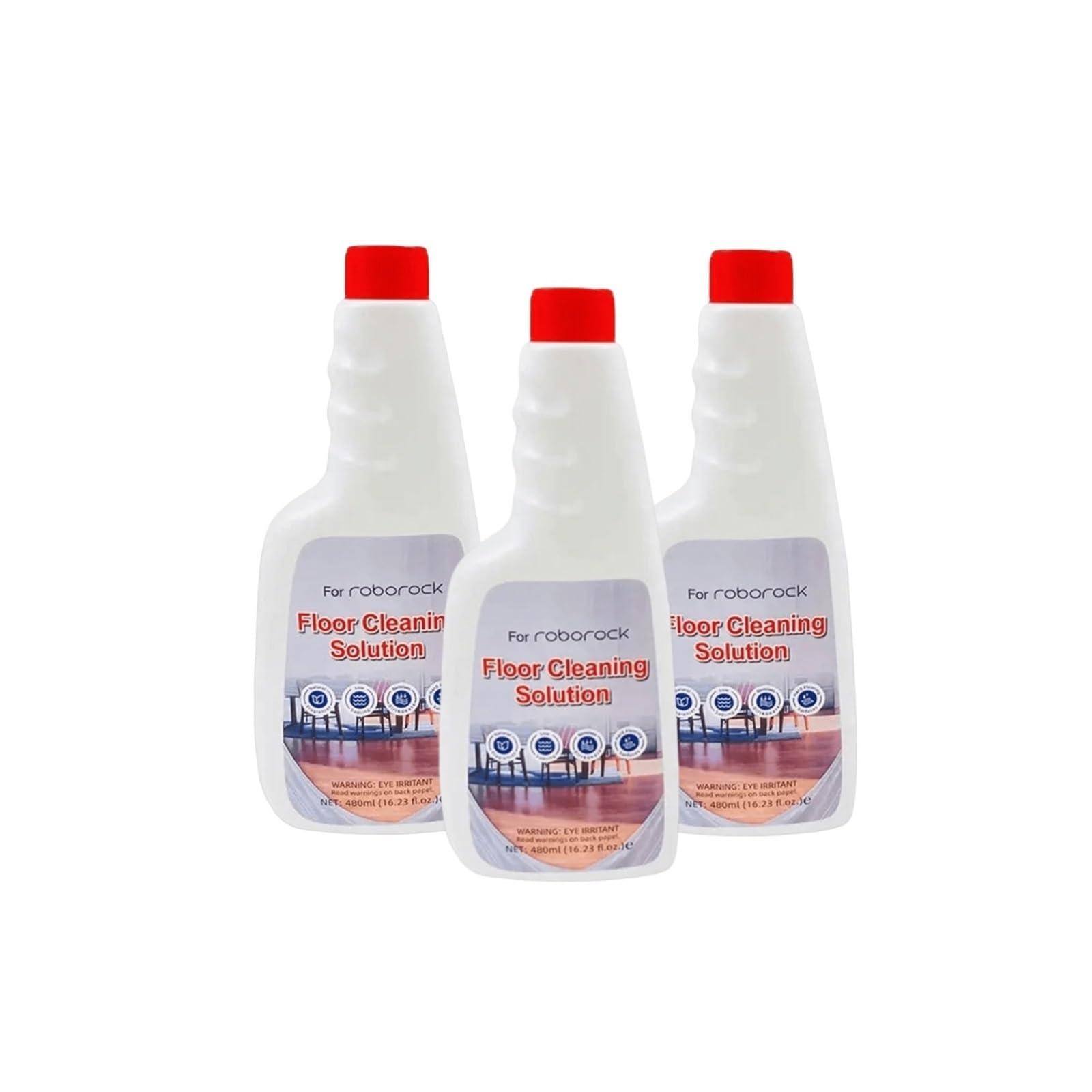 BVSWAKJ 480ML Robot Mop Cleaning Fluid - Compatible With Roborock S8 Pro Ultra/S7 MaxV Ultra/Dyad/S7/Q5 | Low-Foam & Stain-Resistant Formula(3pcs)