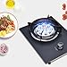 Burner Gas Cooker gas hob 30cm Built-in Gas Hob 9-cavity Fierce Fire Cooker Burners， Black Tempered Glass Cooktop With Flame Failure Protection，Compatible With All Cookware(Lpg)
