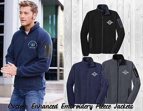 INK STITCH F229 Men Custom Personalized Add Logo Texts Embroidery Enhanced Fleece Full Zip Jackets4