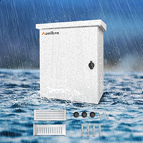304 Stainless Steel Electrical Box, Outdoor Electrical Box 16' X 12'' X 6''Steel Junction Box, Ip65Nema4X Metal Electrical Box, Indoor And Outdoor General Electrical Box #TOP2