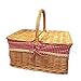 Cestino da picnic Pasti Per 4-5 Persone Cesto Intrecciato In Rattan Grande Cestino Portaoggetti Per La Raccolta Della Spesa Con Coperchio Cestino Da Picnic Esterno Portatile In Rattan