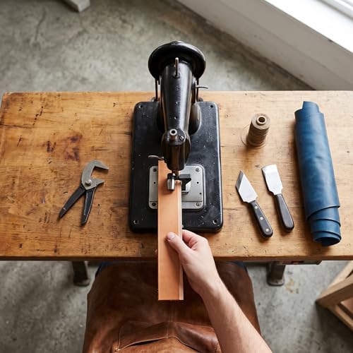 Prensatelas para máquina de cuero con rodillo grande miniatura 2