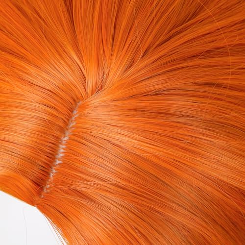 Image of LABEAUTE Unsex Cosplay Wig for Men Woman for Short Straight Cosplay Wig with Bangs for Anime Heat Resistant Hair for Party and Halloween (Short Orange Wig)