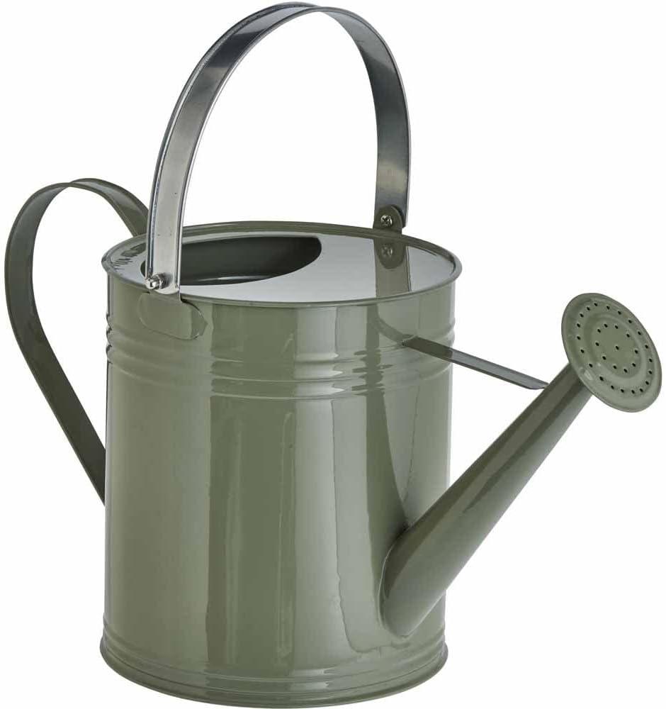 wilko Outdoor Metal Watering Can, Large Watering Can, 2 Handles, Generous Capacity, 45 x 20 x 24cm