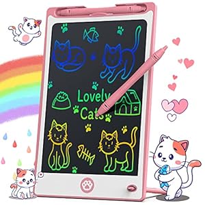 Kids-Writing-Tablet-Hockvill-Toys-for-3-4-5-6-7-Year-Old-Girls-Boys-88-Inch-Colorful-Doodle-Board-for-Toddlers-Reusable-Electronic-Drawing-Pad-Educational-Learning-Birthday-Gift-for-Children