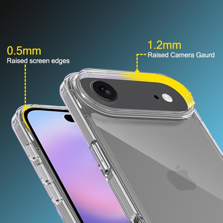 Image of Plus Clear Soft Transparent TPU Back Cover with Camera Protection for Apple iPhone 17 Air - Transparent