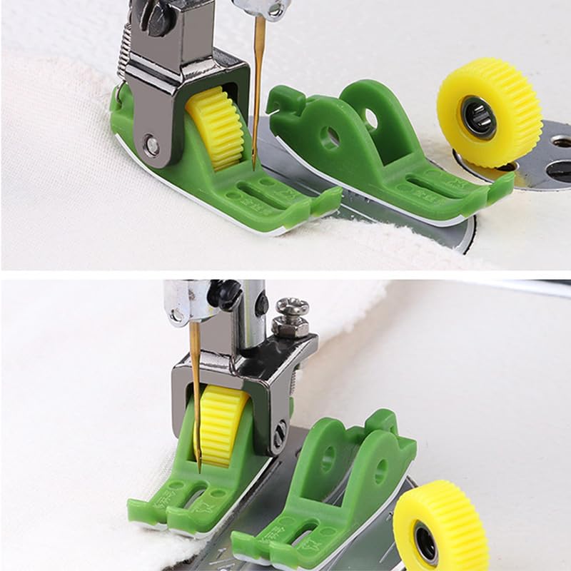 Pie prensatela con rodillo estrecho de teflón para máquina de coser miniatura 7