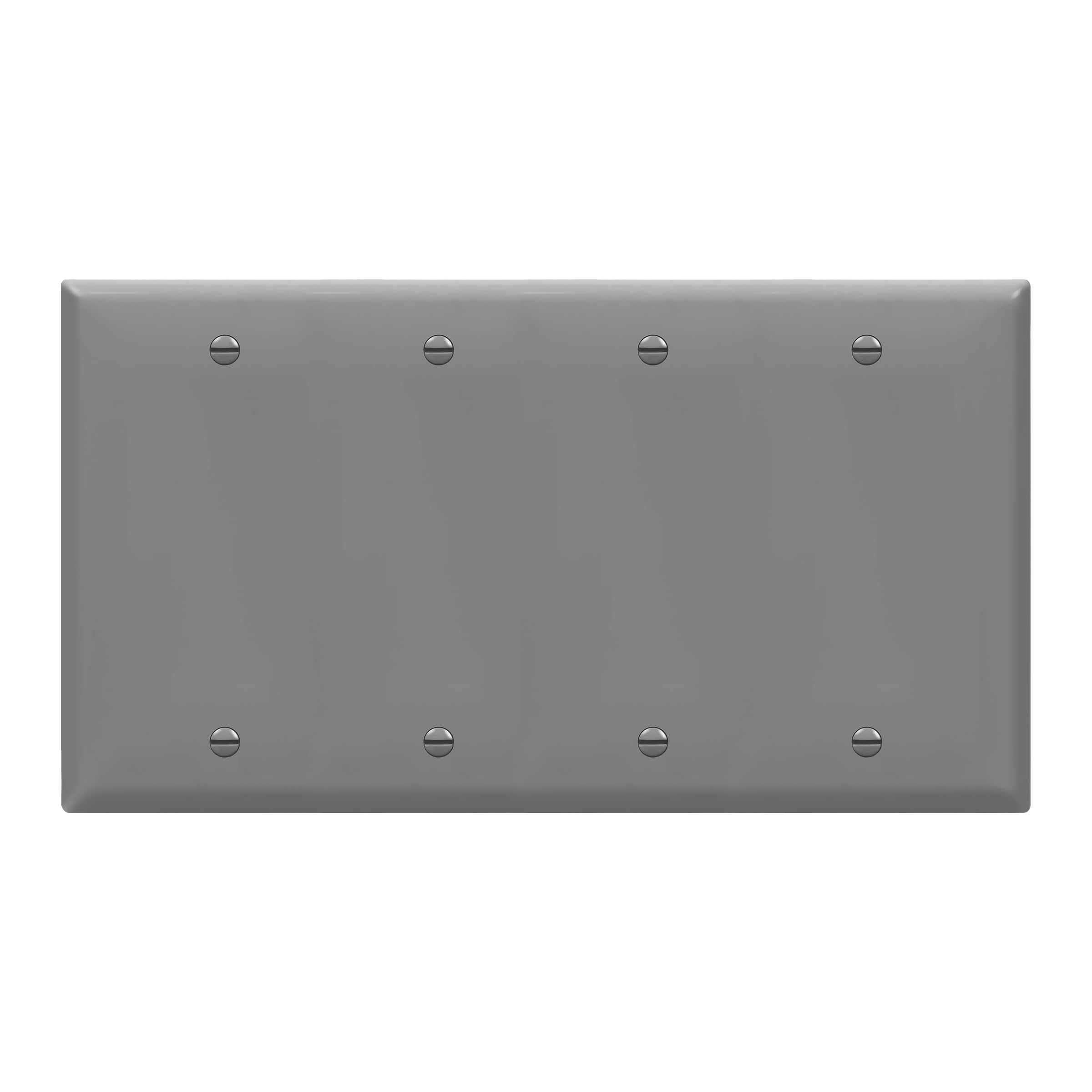 Photo 1 of ENERLITES Blank Device Wall Plate, Blank Outlet Cover, Standard Size 4-Gang 4.50" x 8.19", Polycarbonate Thermoplastic, 8804-GY, Gray