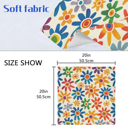 Servilletas de Tela con Flores Multicolor Pack x6 miniatura 6