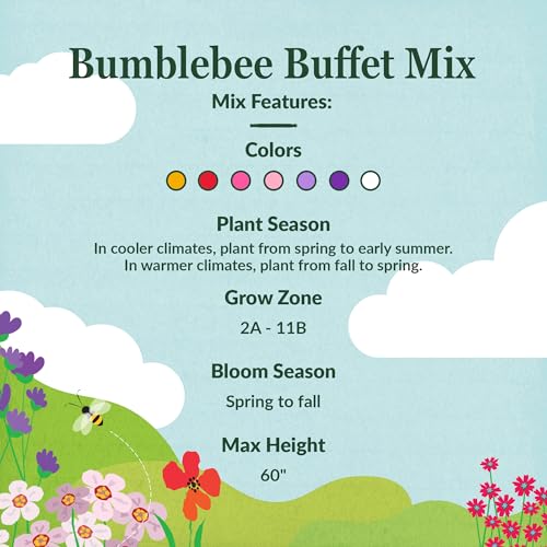 Image of Ferry-Morse Bumblebee Buffet Bulk Wildflower Seeds, 290,000+, 1 lb