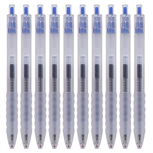 Bolígrafos de gel retractables, punta fina 0.5mm, pack 10