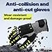 mexin Heavy Duty Impact Work Gloves, TPR Anti-Collision Mechanical Gloves with Nitrile Palm, Shock Absorbing Design (L)