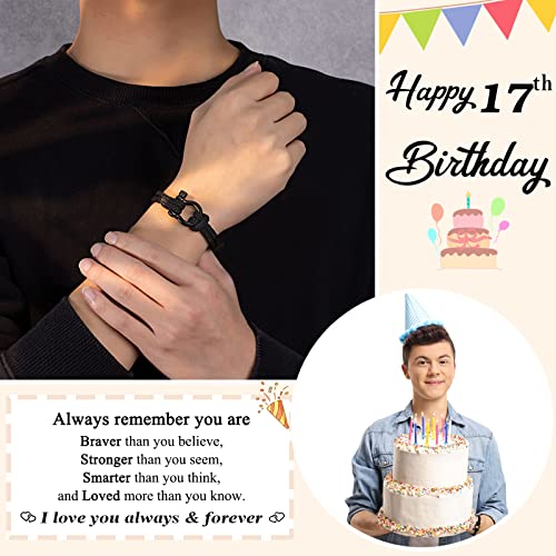 Pinkdodo 17 Year Old Boy Gift Ideas, Birthday Gifts For 17 Year Old Boy, Happy 17Th Birthday Bracelet Gift Ideas For 17 Year Old Teenage Teen Boys Son Grandson Nephew #TOP1