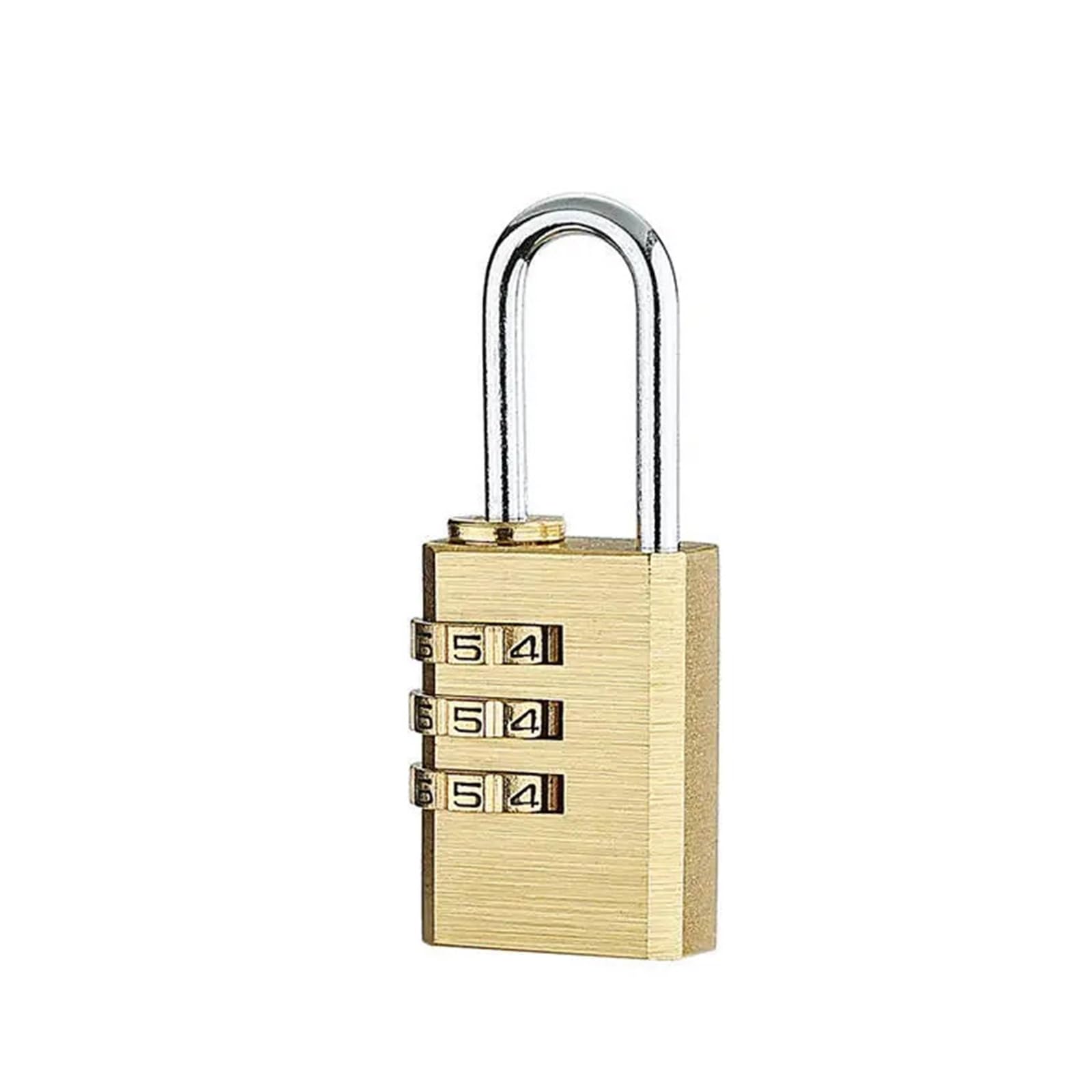 Mini kłódka z 4 cyframi z mosiądzu zamek szyfrowy blokada hasłem kod Pure Cooper mosiądz zamek szyfrowy zamek szyfrowy 1 szt. (3 coded lock)