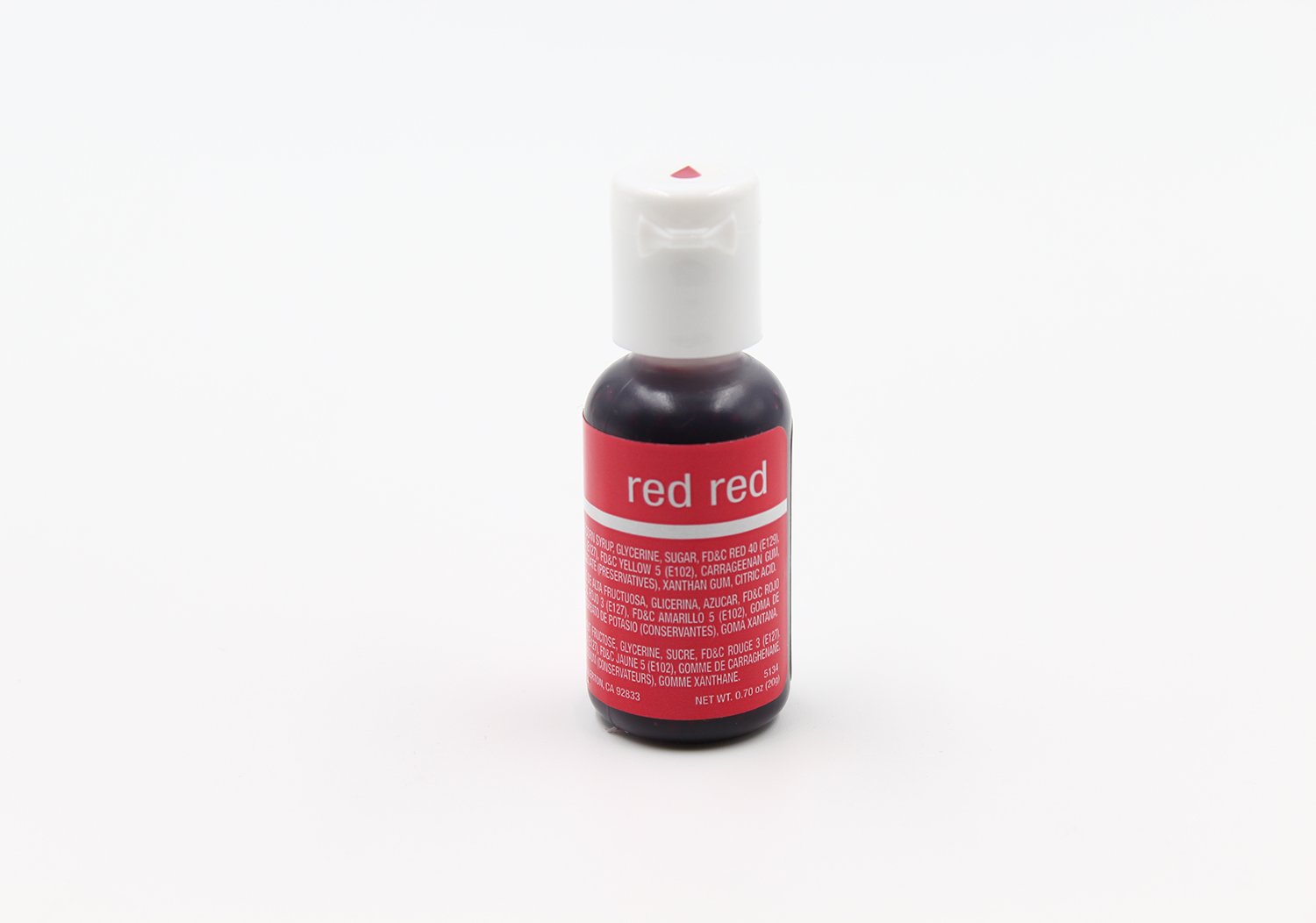 Chefmaster Liqua-Gel Food Color 0.70 Ounce, Red Red