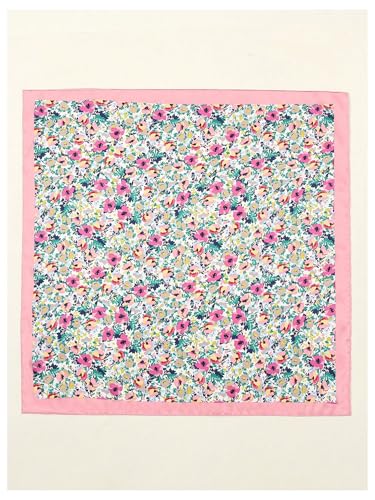 WDIRARA Women's Floral Print Hair Scarf Bandana Square Head Wraps Boho Headscarf2