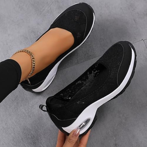 Women's Breathable Running Shoes Slip on Fashion Sneakers for Women Mesh Walking Casual Shoes Orthopedic Outdoor Jogging Workout Athletic Gym Training Lightweight Comfort Sneakers4