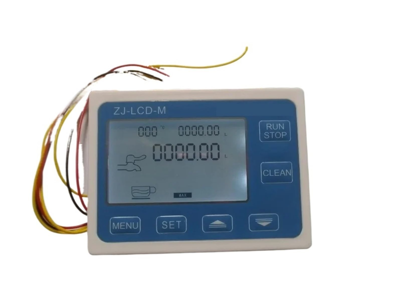 Medidor de flujo 3/8 con pantalla LCD y válvula solenoide para riego automático de jardín