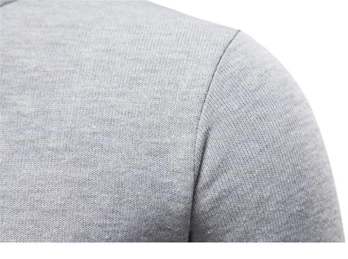 Men's Pullover Sweaters Slim Fit Warm Long Sleeve Solid Color Knit Casual Sweater3