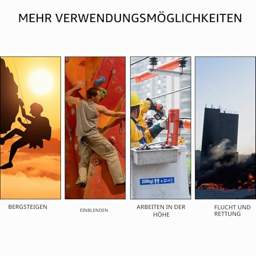 4 Stück M8 Karabinerhaken Schwerlast, Schraubkarabiner Edelstahl Schnellkupplung Kette, Carabiner Haken für Schaukel, Aktivitäten im Freien, Camping, Angeln, Wandern, Reisen (500 kg Lager)