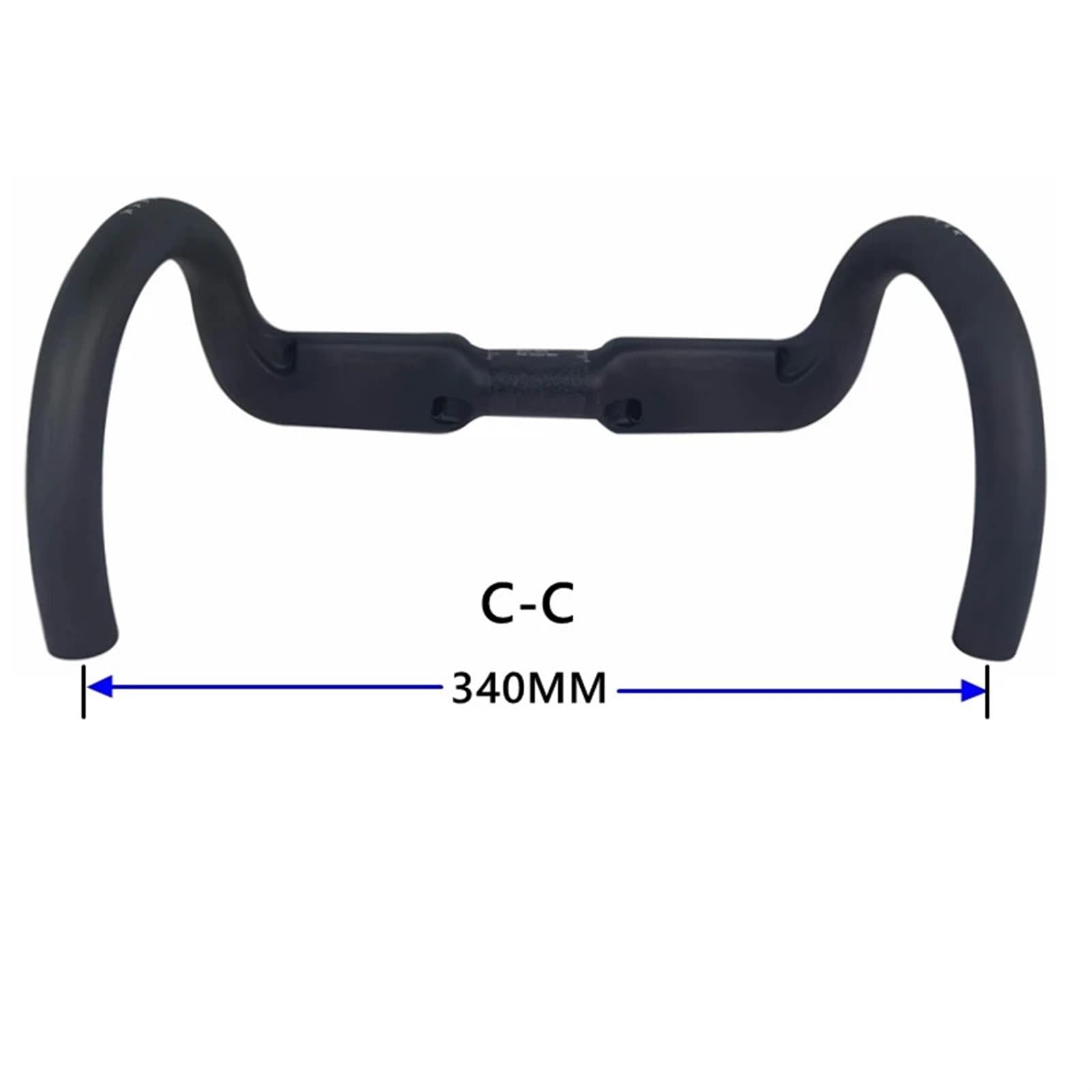 Guidon de vélo de Route en Carbone Guidon de vélo intérieur en Carbone 340 mm 31,8 mm for vélo UD Mat Guidon courbé en Carbone(340MM UD Matte)