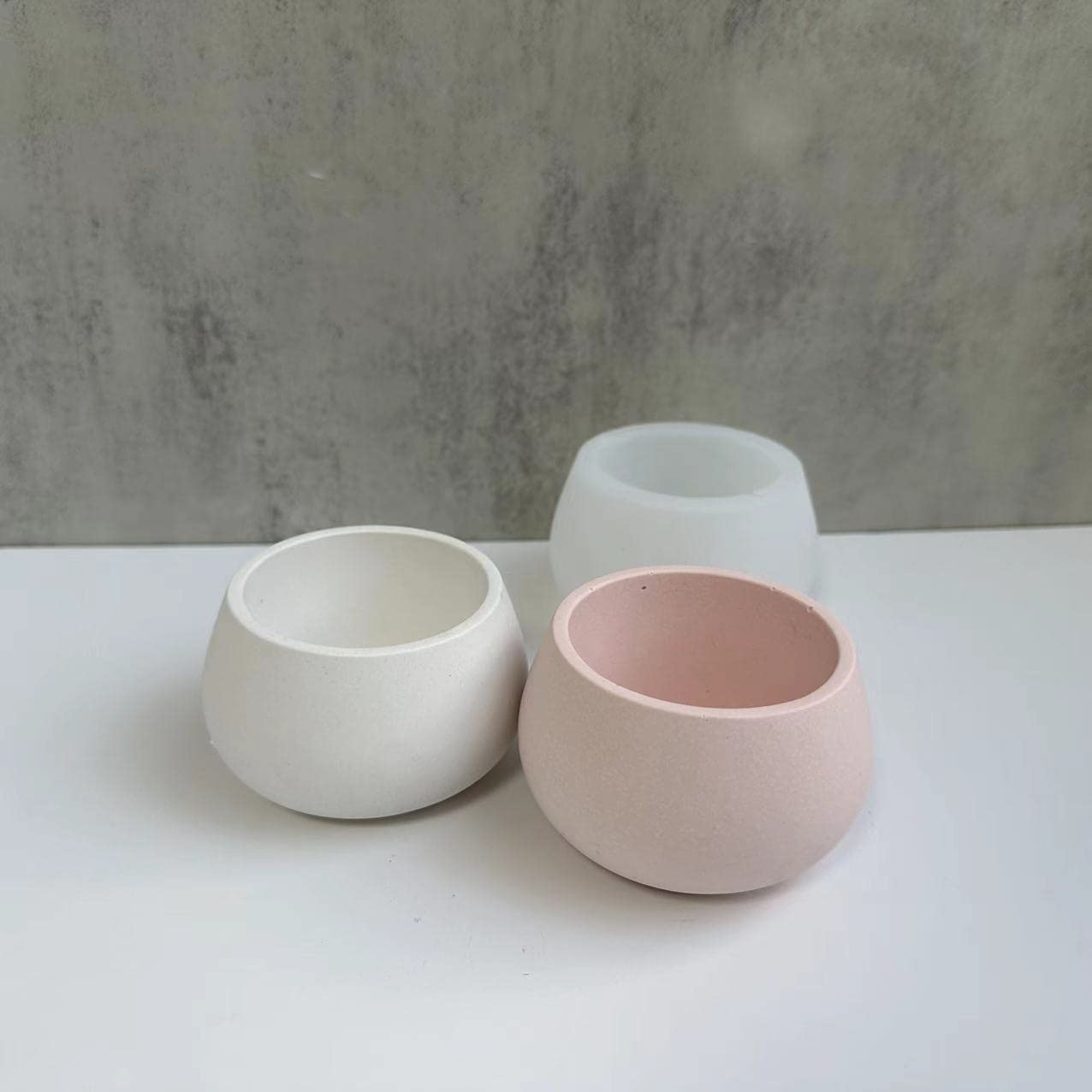 DIY Round Candlestand/Storage Box/Pot Resin Art Mold/Gypsum Plaster Mould