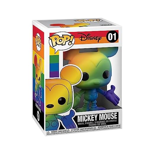 Funko Pop! Disney: Pride - Mickey Mouse - Arco Iris - Figura de Vinilo Coleccionable - Idea de Regalo- Mercancia Oficial - Juguetes para Niños y Adultos - TV Fans - Muñeco para Coleccionistas