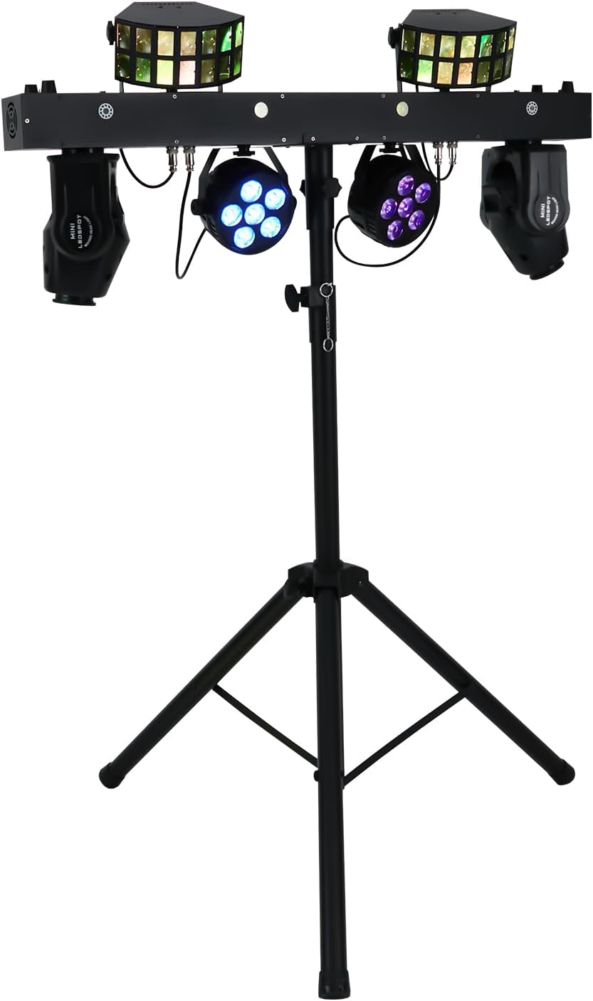 DJ Light Stand,LED Light Show Kit,LED Stage Lights with Stand,Sound-Activated Strobe,DMX512