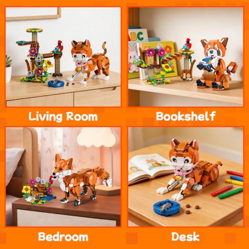 3-in-1 Animal Building Set (Cat, Red Panda, Fox) - image 9
