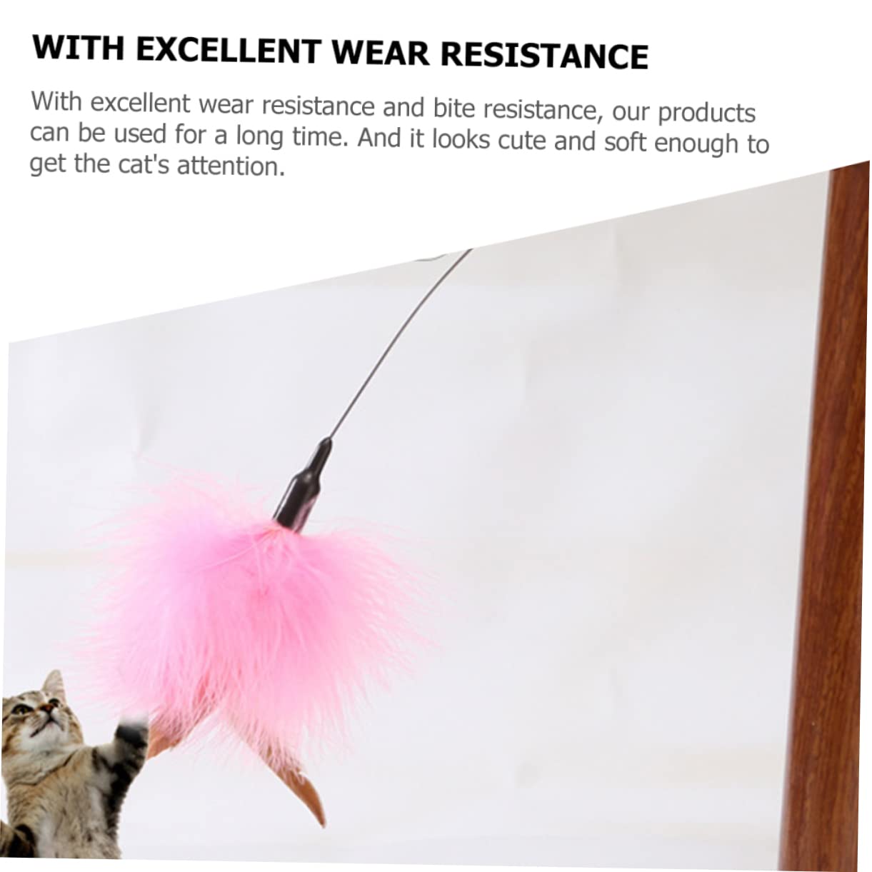 TOYANDONA 2 Pièces Interactifs pour Cannes à Plumes Amusantes pour Instinct de Chasse de Votre Chat Accessoires de Jeu pour Chat