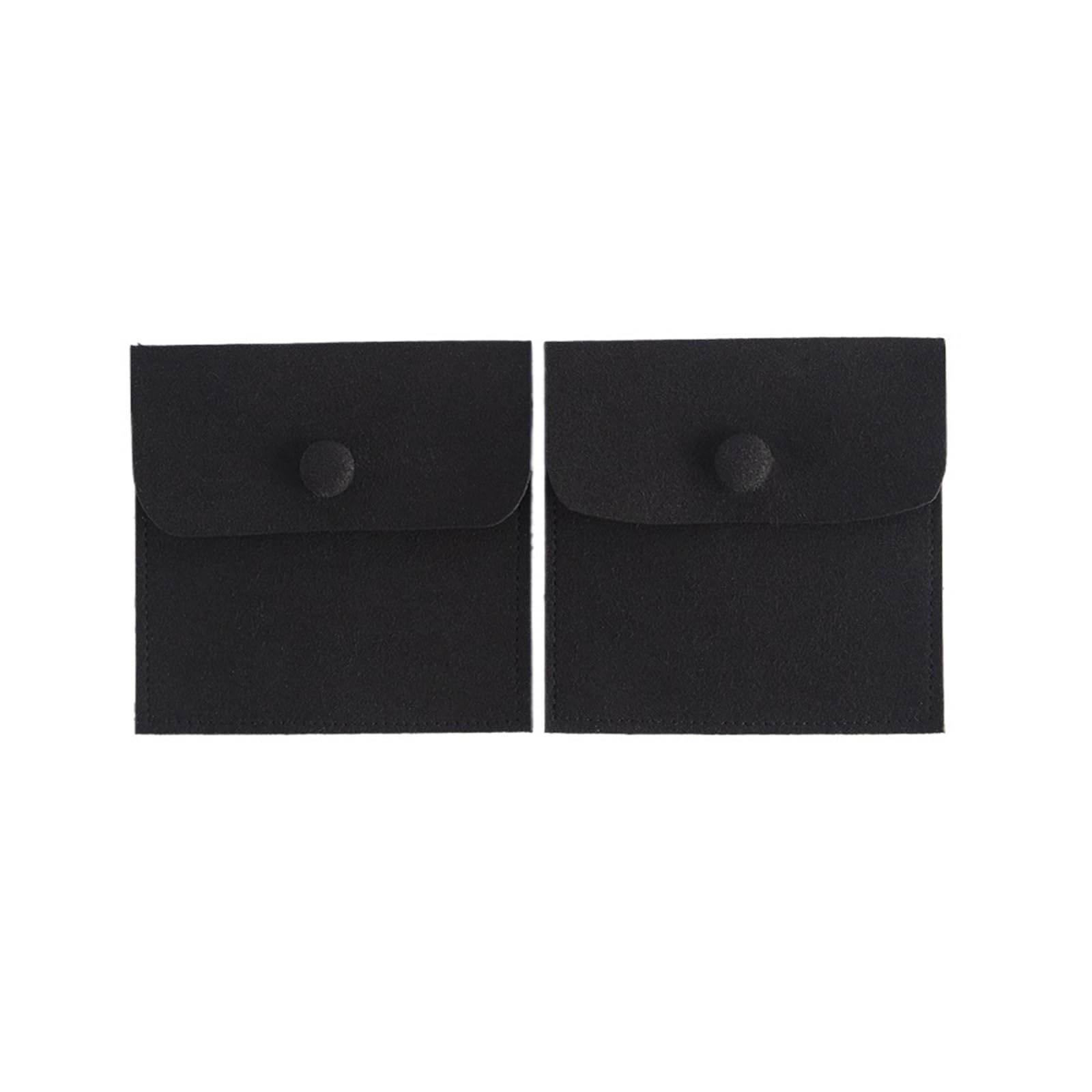 Cidegoo 6Pcs Microfiber Snap Jewelry Pouches 8x8cm Ring Earring Storage Bags Organizer