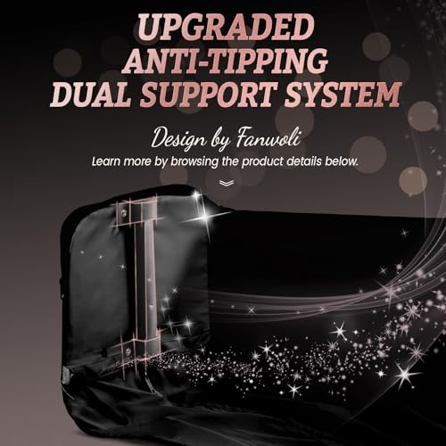 Fanwoli 23\" Dance Bag with Garment Rack | Glittering Waterproof Fabric & Upgraded Stable System | Shine-Bright Collection | Ideal Competition Duffle Bag for Dancer Athlete Livestreamer | Sparkle Pink - Thumbnail 3