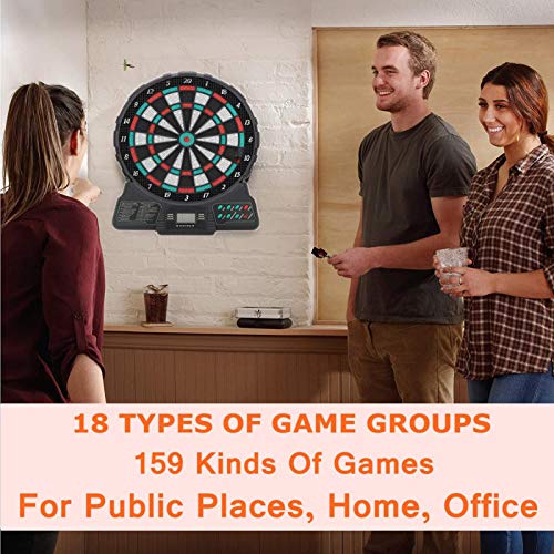 Sports Electronic Dartboards, Talking Electronic Dartboard Magnetic Dart Board, For Adults, With Music And Sound Reminding, Lcd Digital Scoring, For Up To 8 Players, 18 Games 159 Options #TOP2