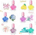 Enfants Nail Polonais - Non-Toxic, Séchage rapide, Peel Off Nail Polish Set pour les filles, Couleurs arc-en-ciel, Âges 3+