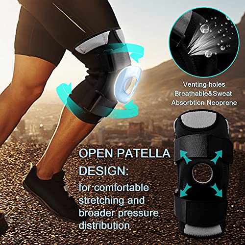 Knie Brace, Verstelbare kniesteun, Kniebeschermers Open-Patella Stabilizer Antislip met hoogwaardig ademend neopreen… - Image 5