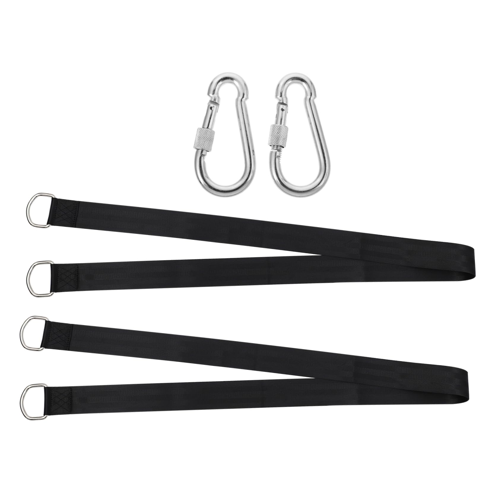 GALPADA 1 Set Swing Chair Hammock Strap Outdoor Suits for Tree Swing Hanging Kit Strap Tree Swing Strap Kit Strap Hanging Kit for Hammock Rope for Hammock Black Polyester