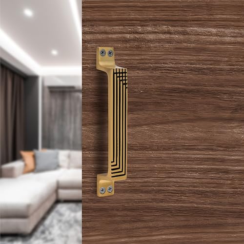 Image of Door Handle Cool Door Handles for Main Door Aluminum (7 Inch), Antique- Finish Door Handles for Home and Office for Wooden & Glass Door Handle, Pull Door Handle (Pack of 1 Pair, Z Line)