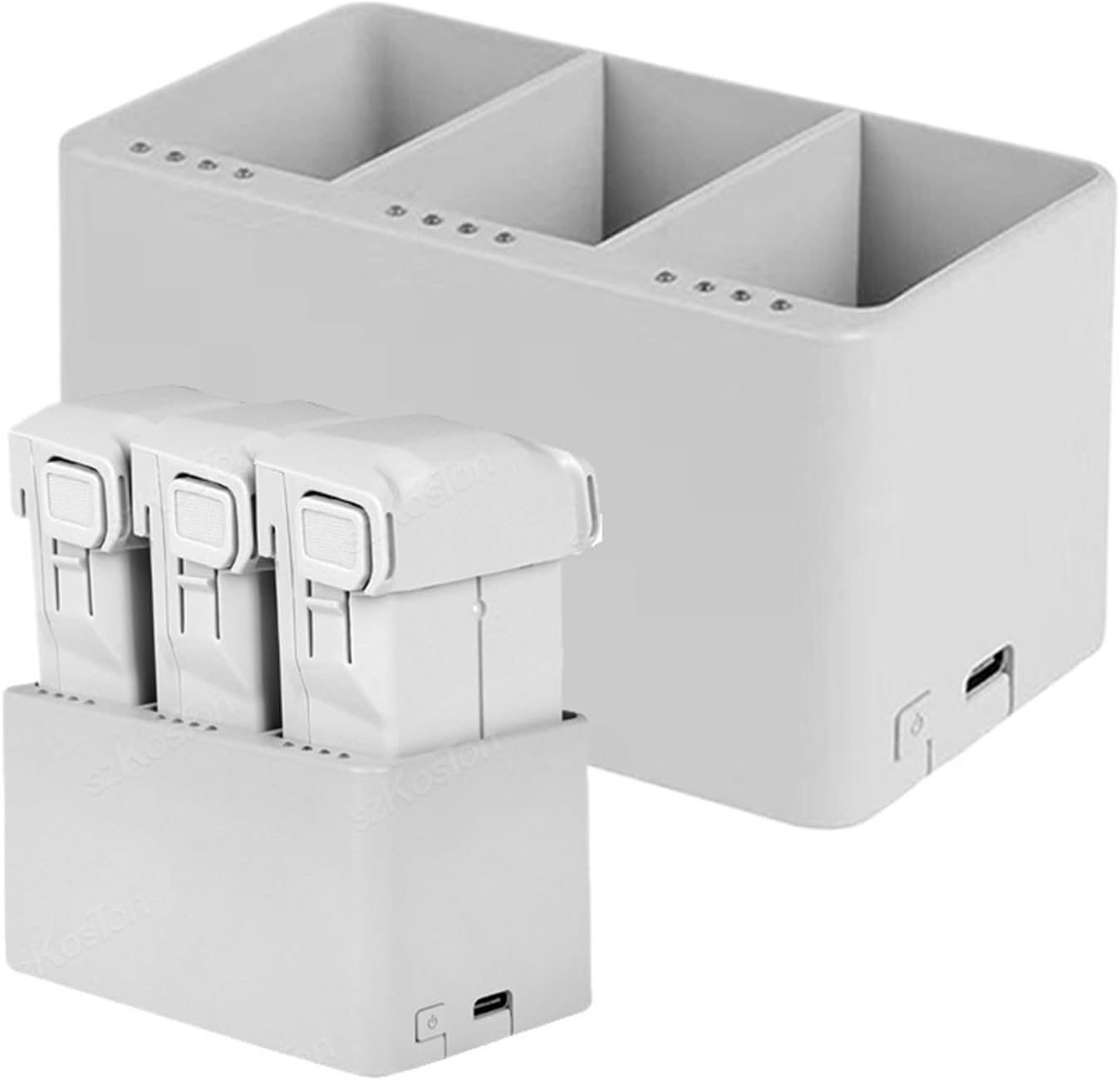 3チャンネル双方向充電ハブ、DJI Mini 4 Pro/Mini 3 Proバッテリーに対応(A)