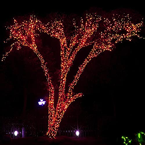 Image of DAZZLE BRIGHT Halloween 300 LED String Lights, 100FT Connectable String Lights with 8 Lighting Modes, Halloween Decorations for Party Carnival Supplies, Indoor Outdoor Yard Garden Decor (Orange)