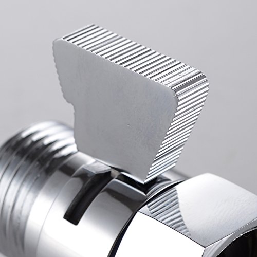 Kes Shower Shut Off Valve G1/2" Brass With Handle Lever Water Flow Control Valve Flow Regulator Polished Chrome, K1140B3-Ch-Kes #TOP5