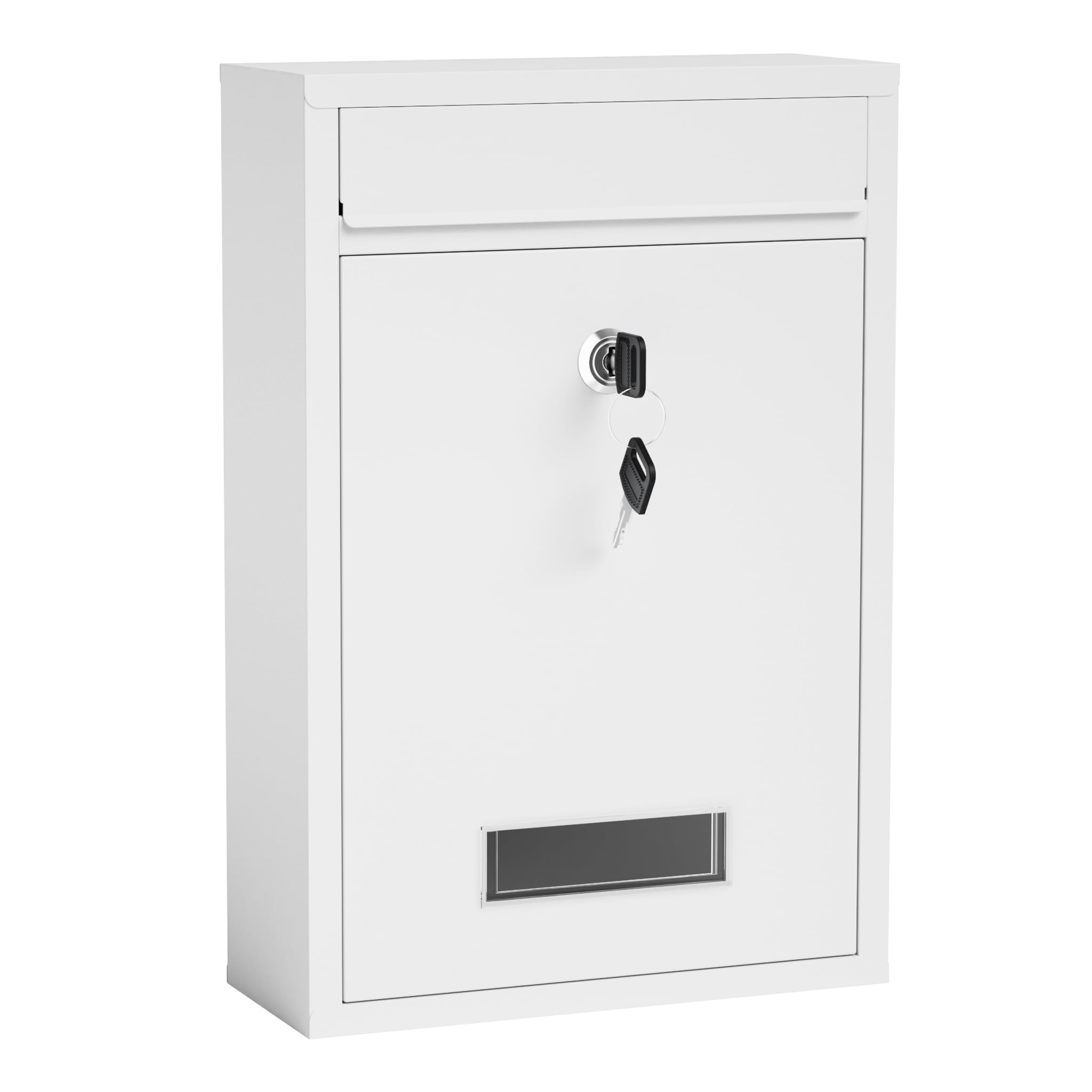 Wiltec White V11 Design Mailbox V11 White Letterbox Postbox Pillar Letter Mail Post Box