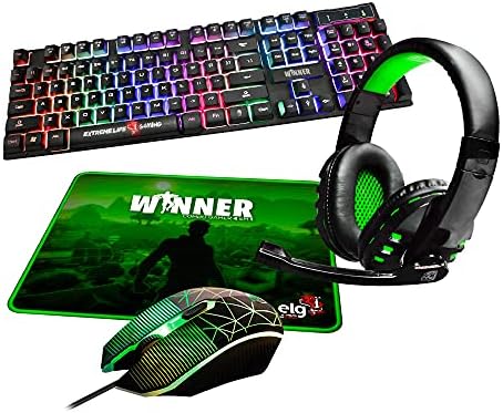 ELG CGWN41 - Kit Gamer 4 em 1 Para Alta Performance Hardcore Game...