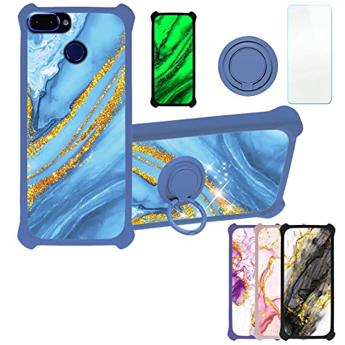 Coque pour Archos Core 57S Coque Compatible avec Archos Core 57S Coque Étui [avec Trempé 9H Protection D'écran] Case Support de Bague PC + Silicone JSL-LDL